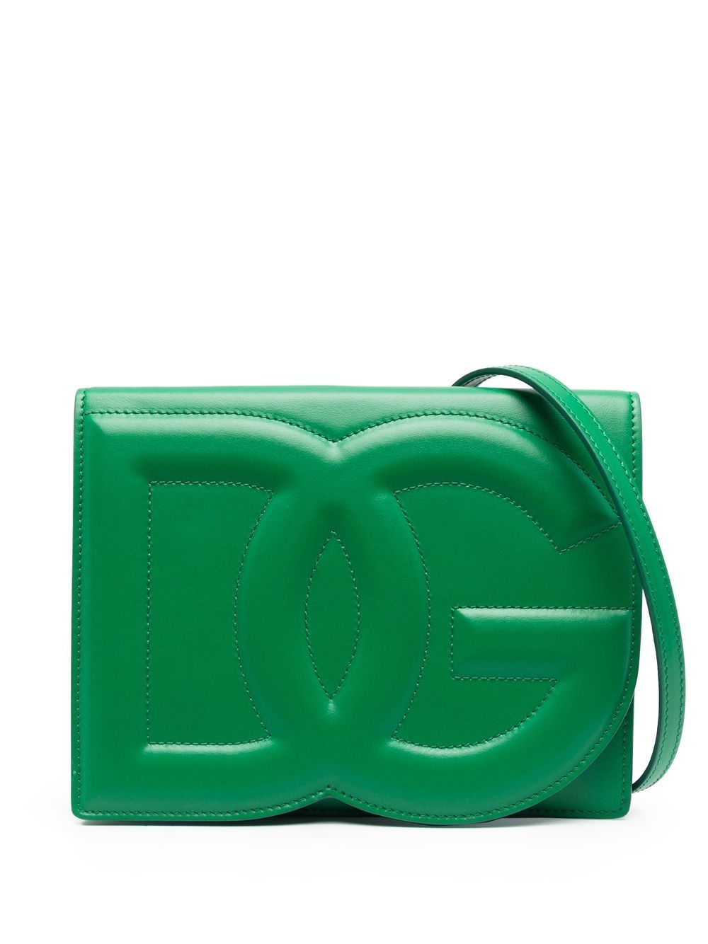 DG Logo leather crossbody bag - Green