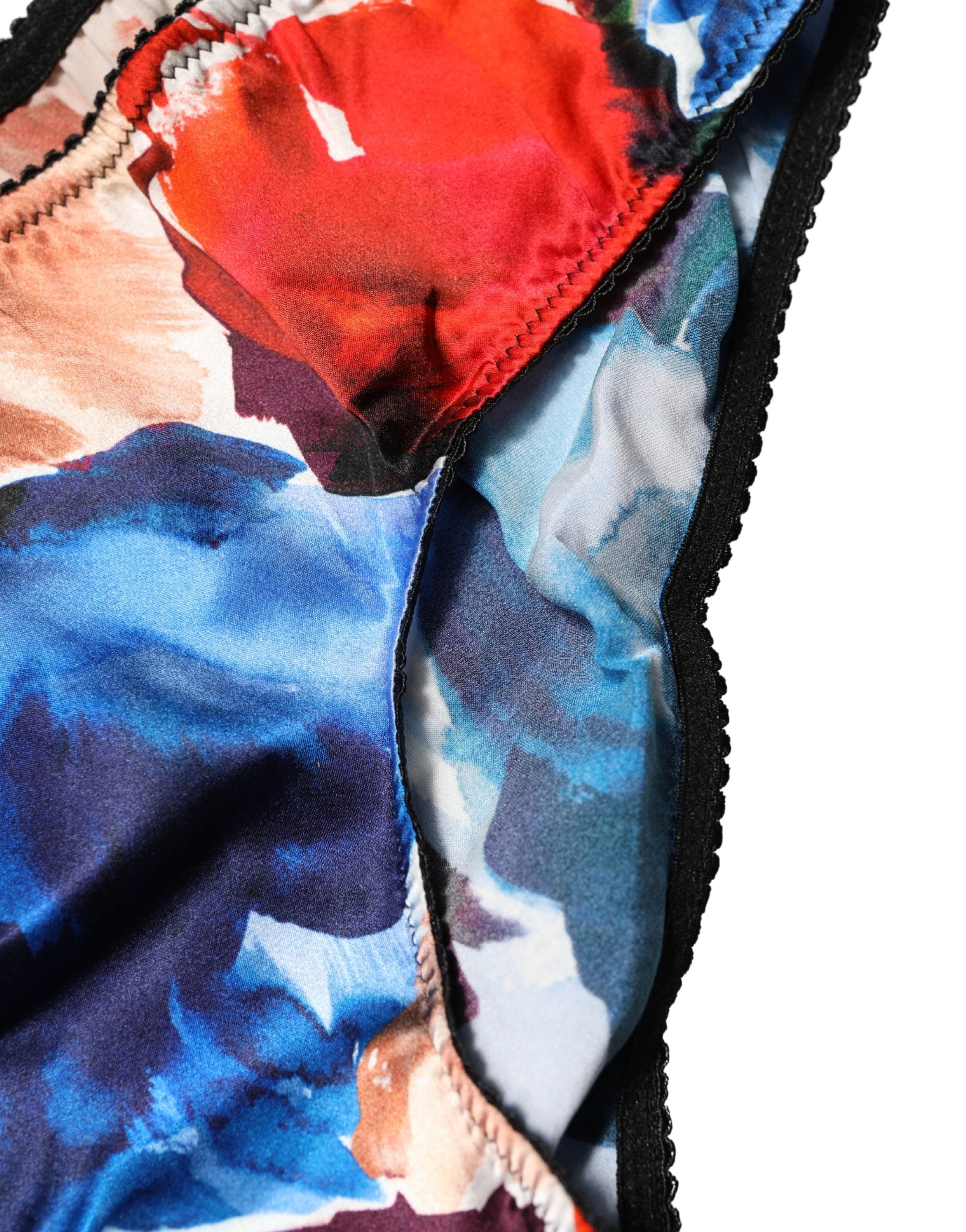 Multicolor Floral Silk Brief — Multicolor