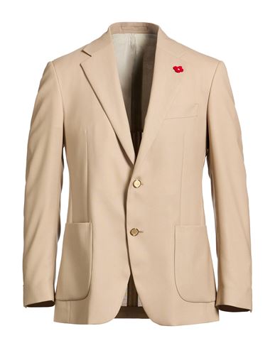 Man Blazer Beige Size 36 Virgin Wool