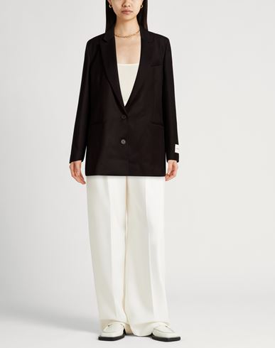 Woman Blazer Black Size L Polyester, Viscose, Elastane