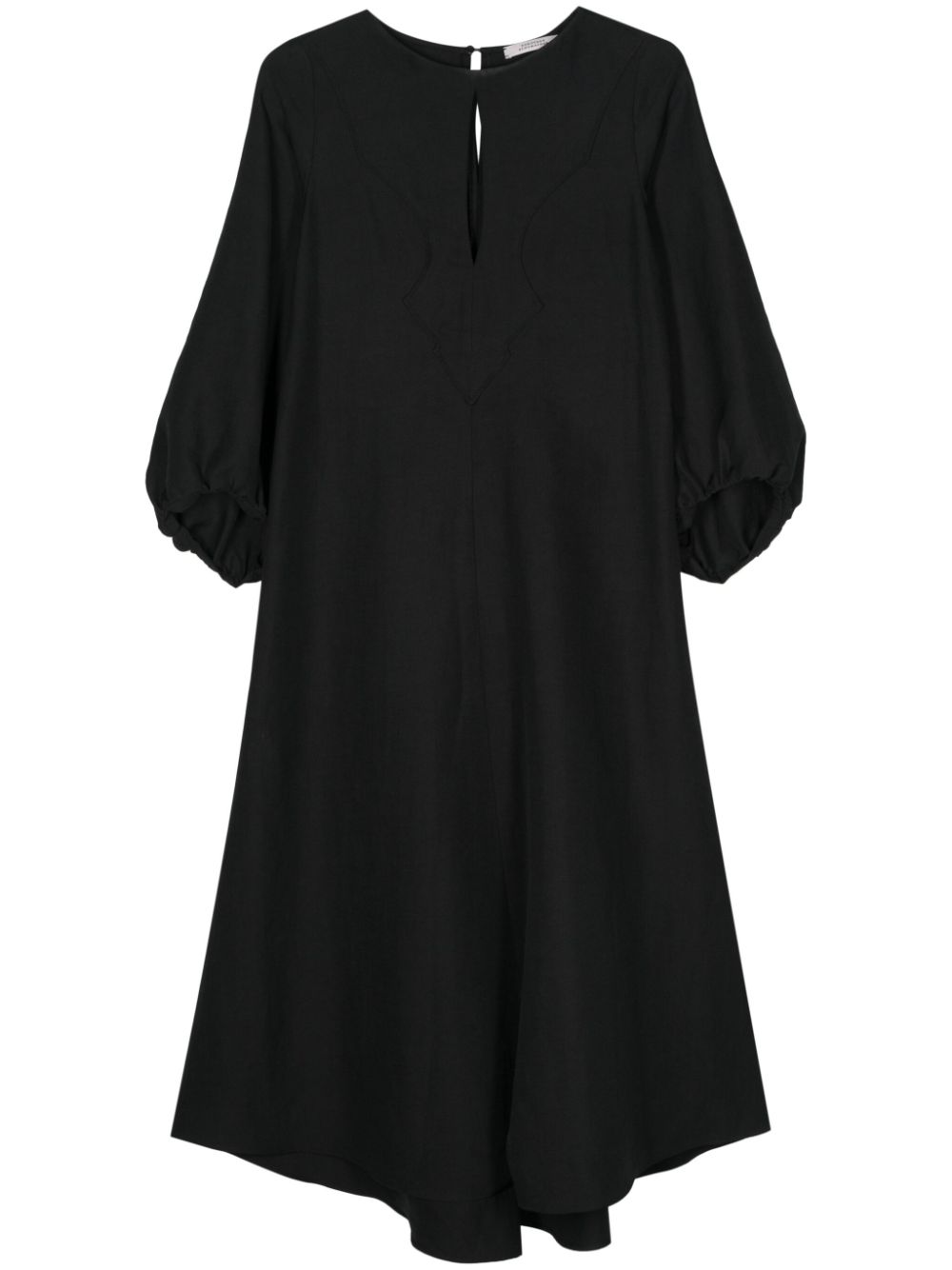 Patch-detail dress - Black