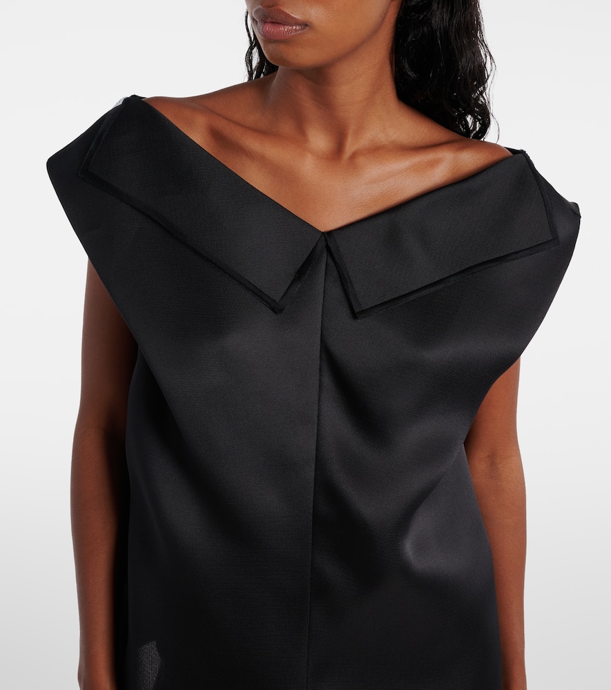 Selly off-shoulder silk gazar top