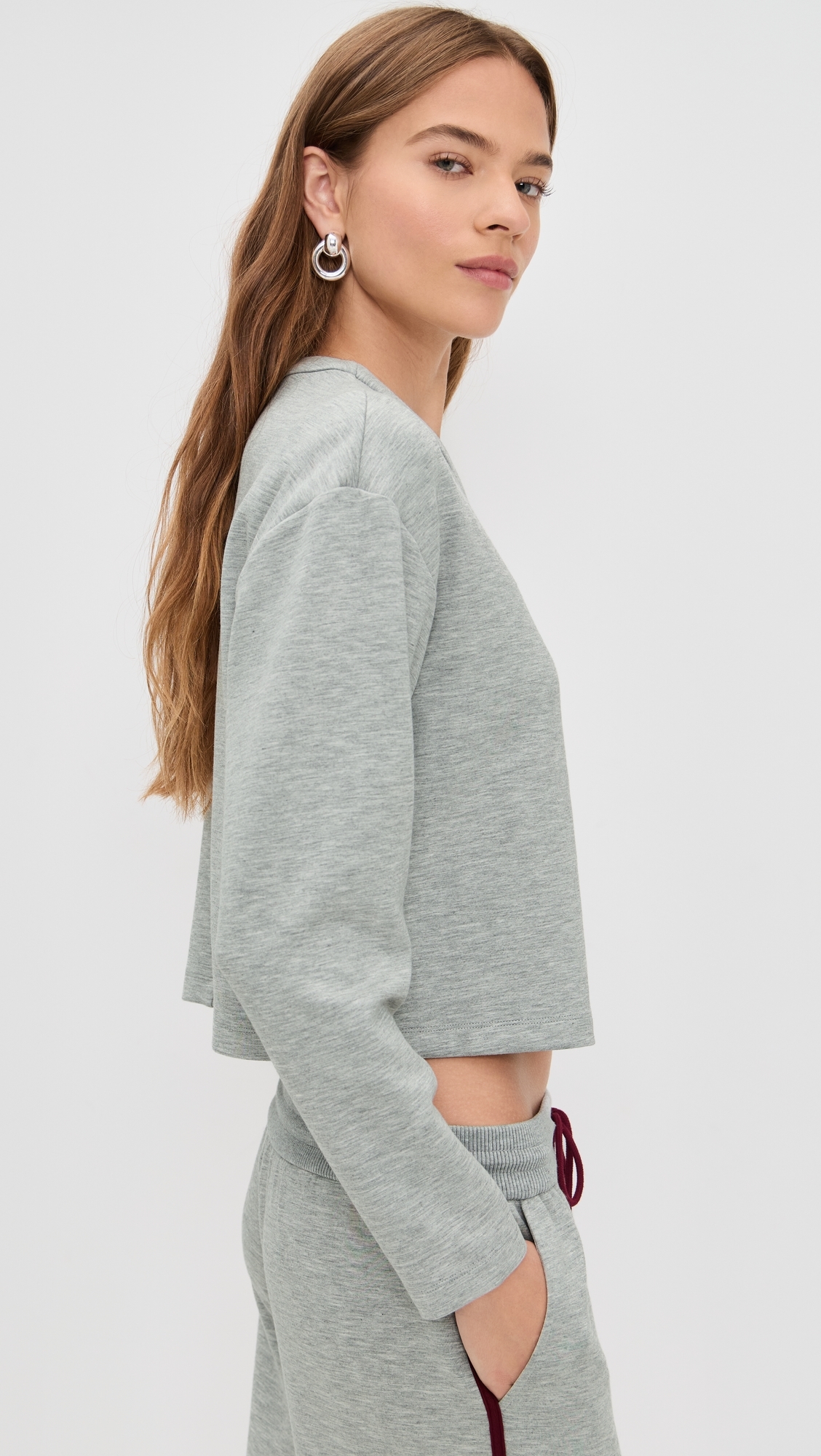 Danica Crop Top Heather Grey