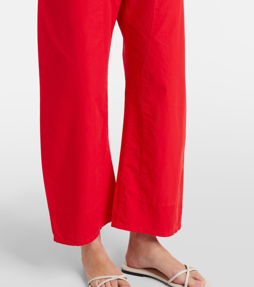Kyoto cropped cotton wide-leg pants