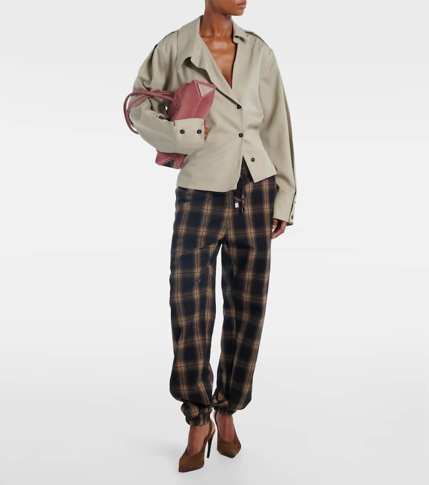 Draped wool shirt