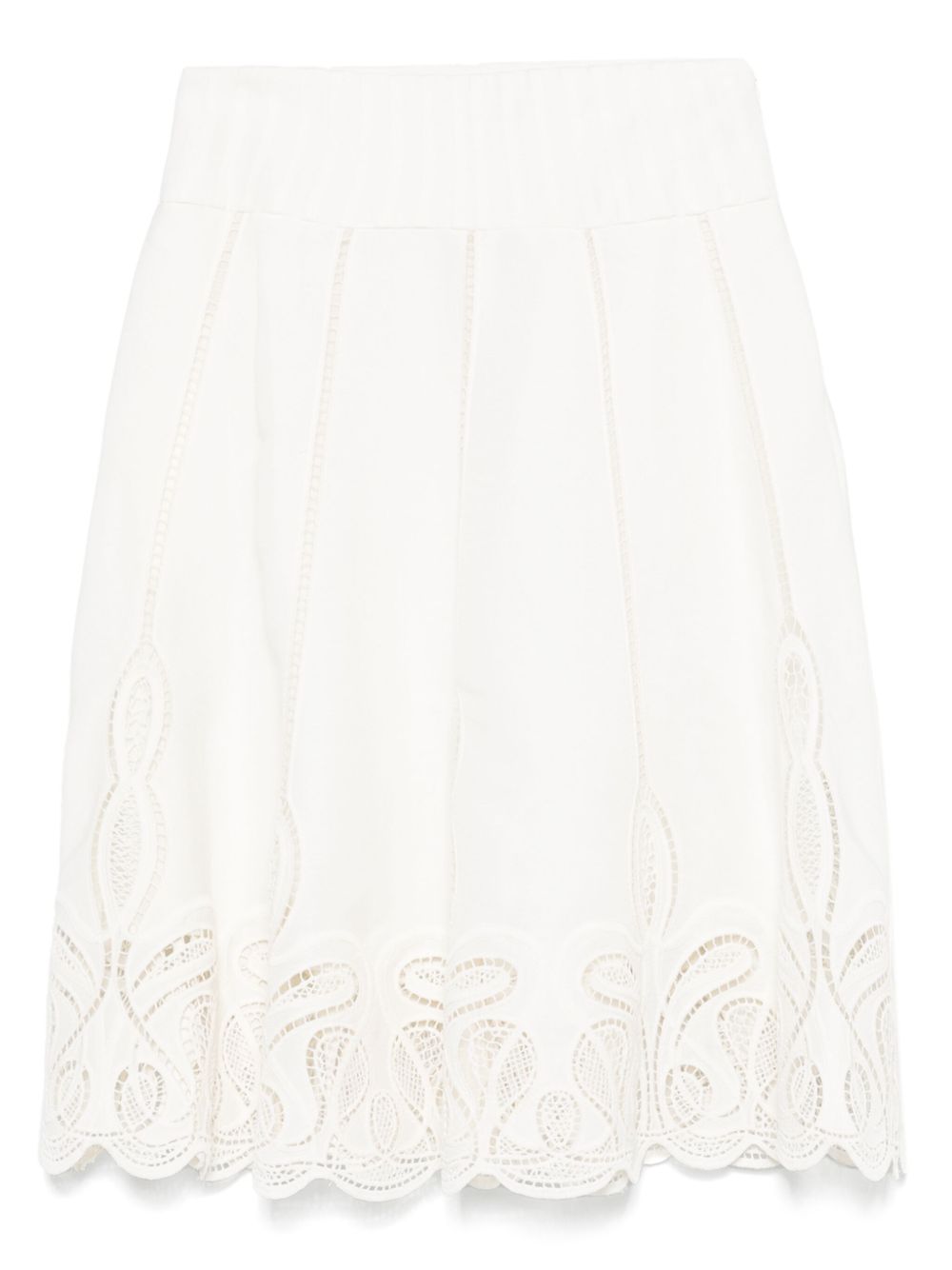 Simkhai embroidered midi skirt - White