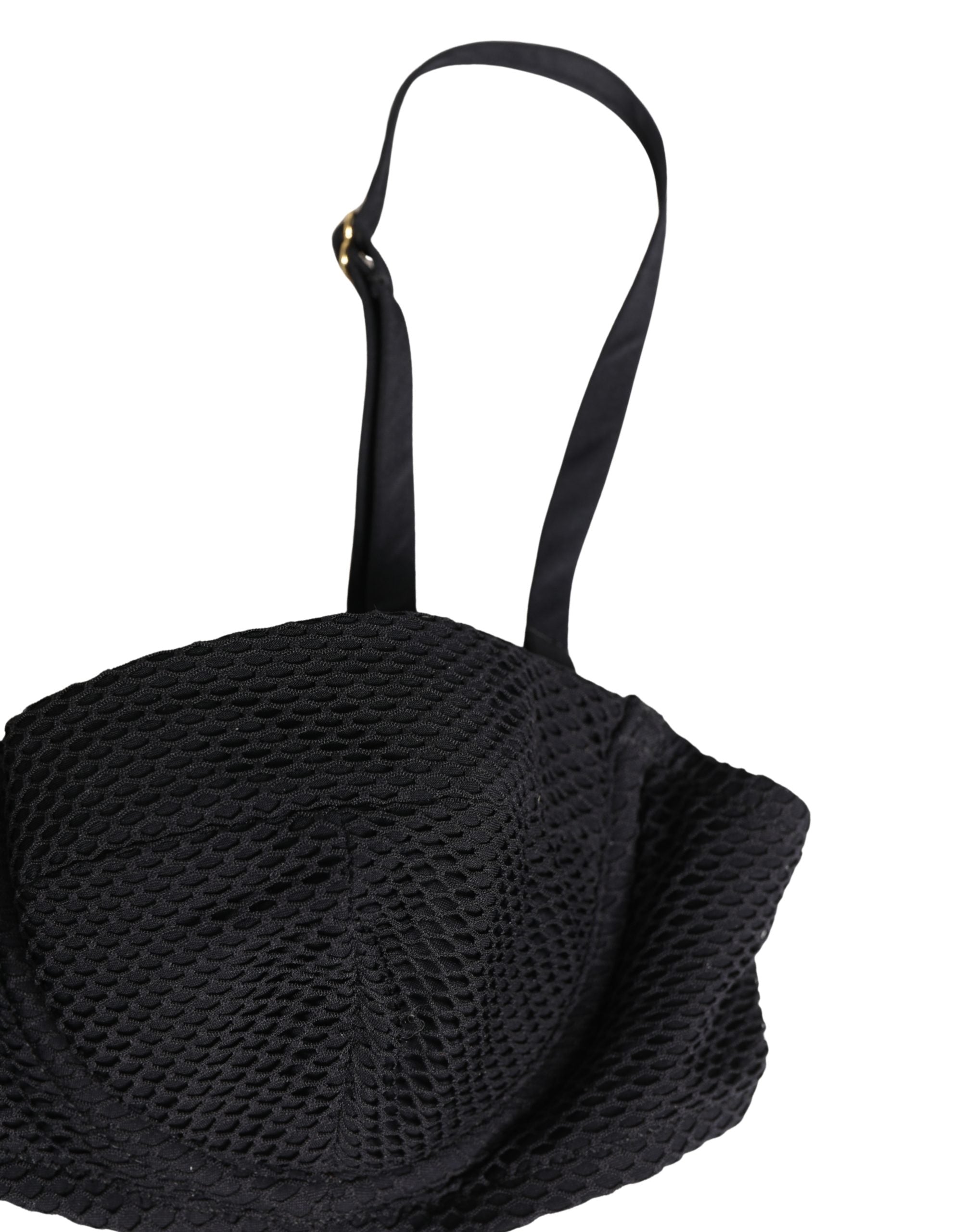Nylon Soft Cup Balconnet Bra — Black