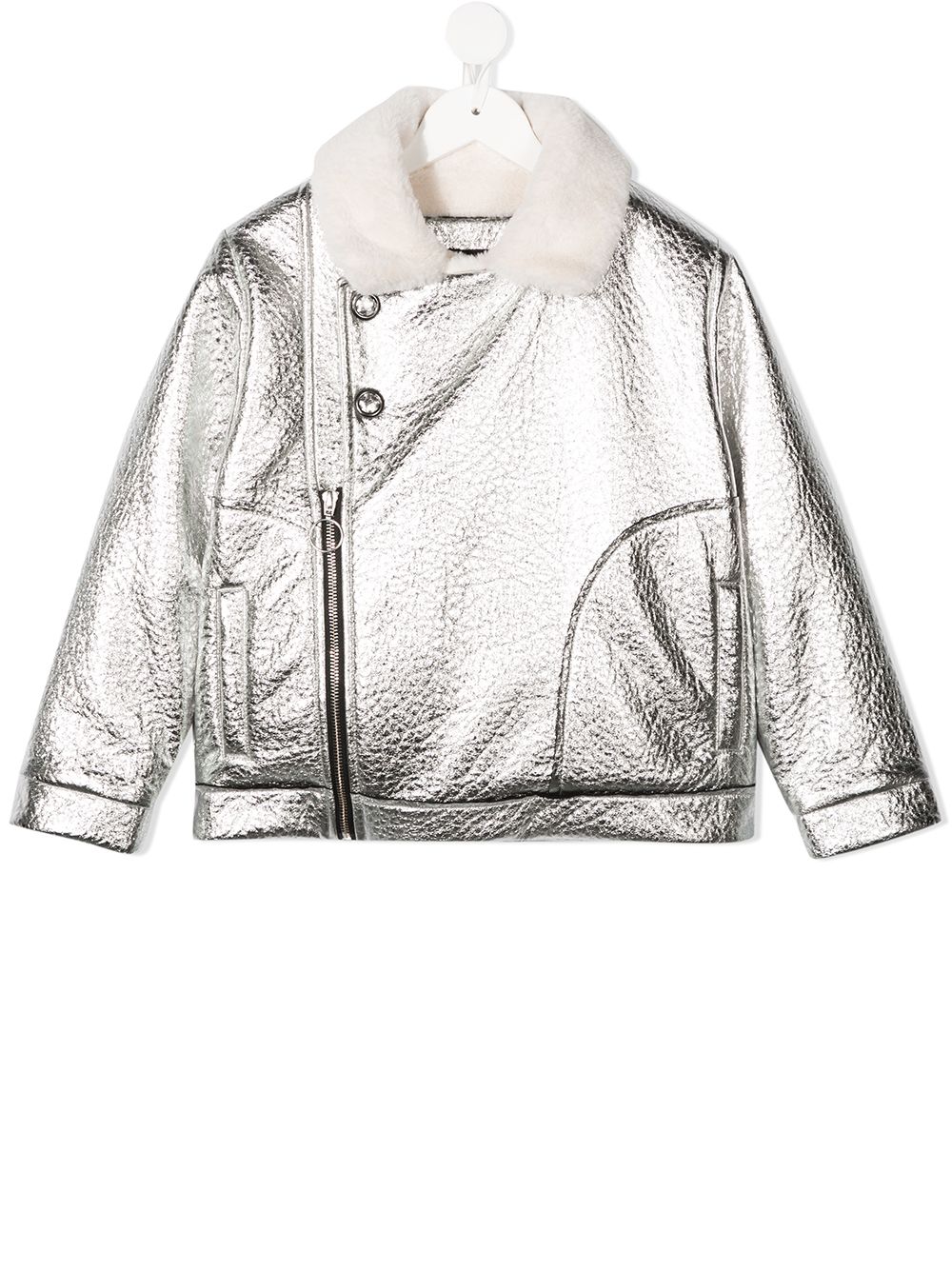Metallic biker jacket - Silver