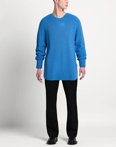 Man Sweater Azure Size 44 Merino Wool