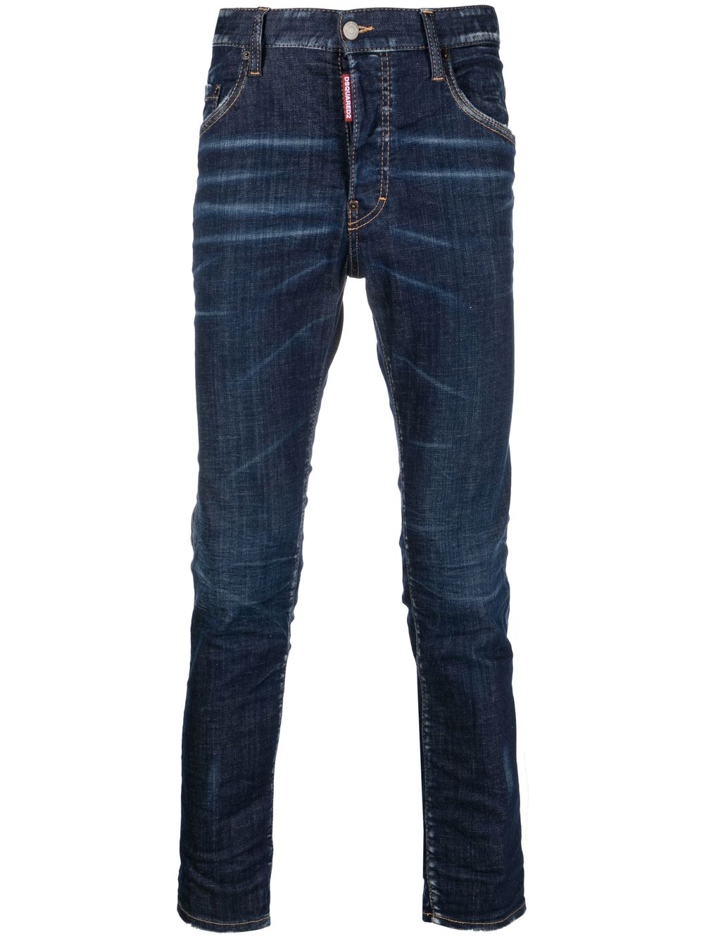 Tie-dye low-rise jeans - Blue