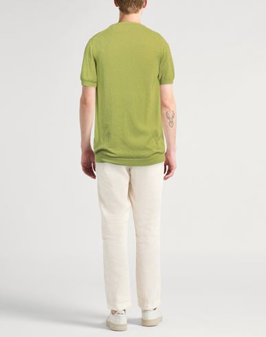 Roberto Collina Man Sweater Green Size 40 Cotton, Polyamide