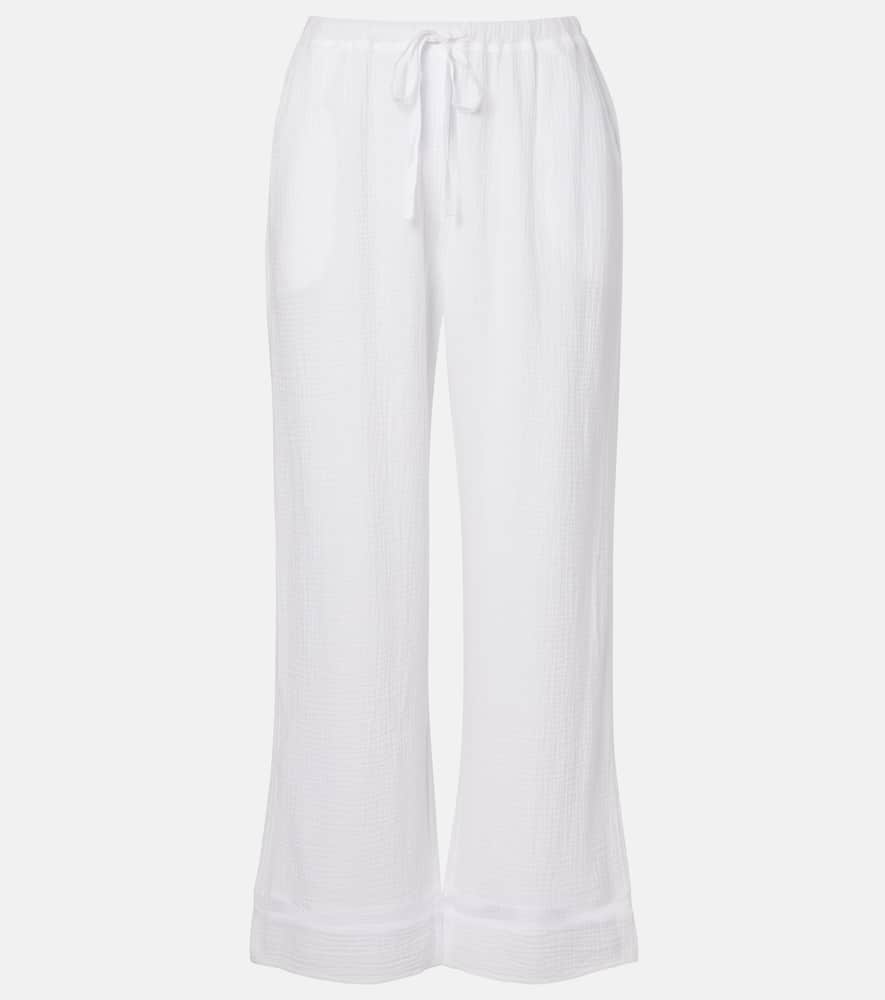 Calia cotton muslin wide-leg pants