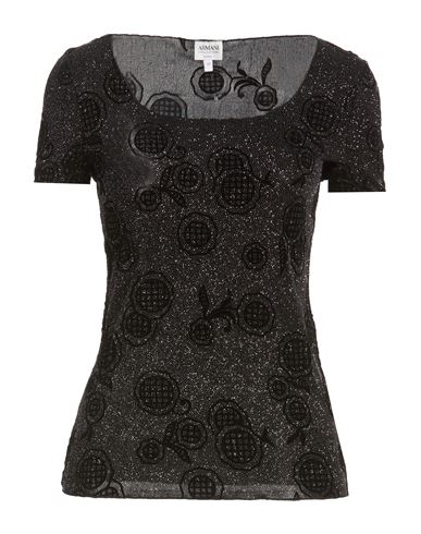 Woman Top Black Size 4 Acetate, Elastane