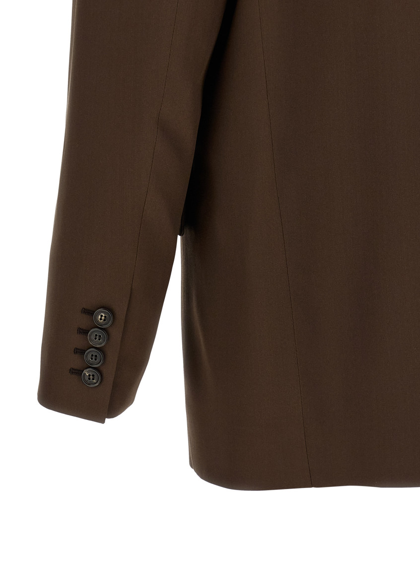 Saint Laurent - double breasted silk tailored jacket