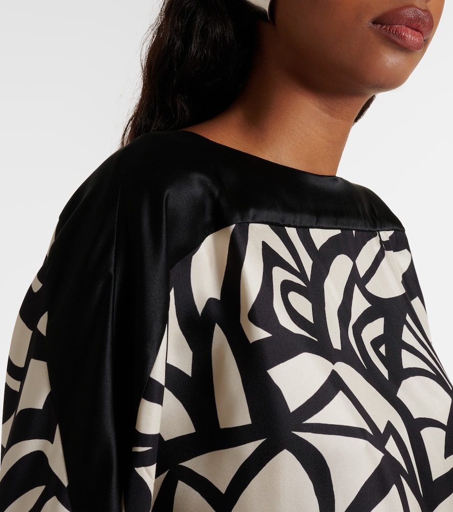 Quaglia printed silk satin top