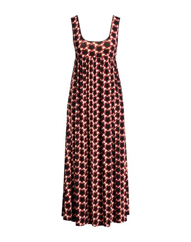 Woman Maxi dress Brick Size 4 Polyamide, Elastane