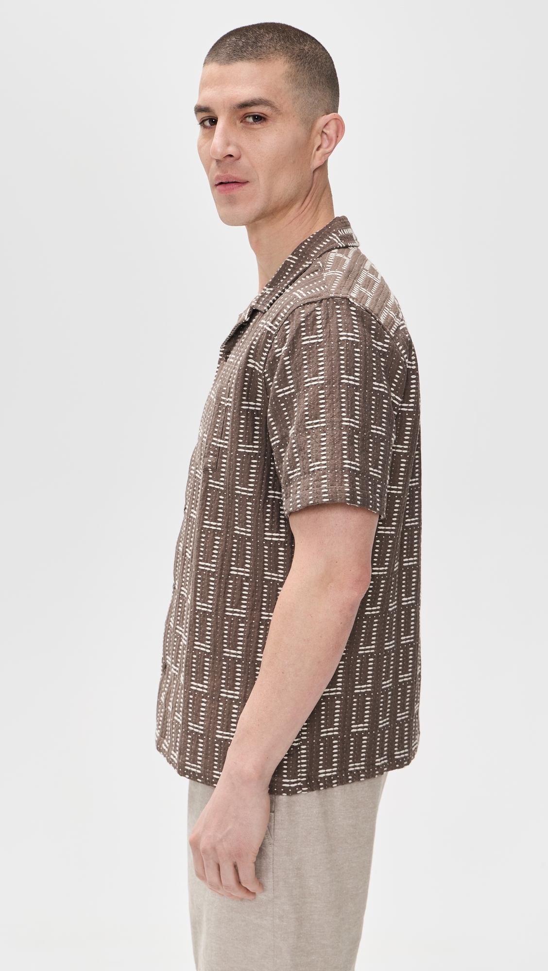 Dobby Resort Shirt Brown