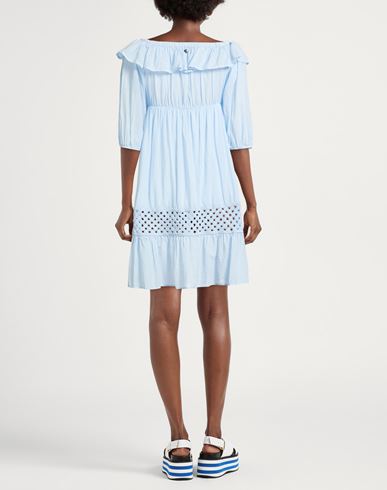 Woman Mini dress Sky blue Size S Cotton