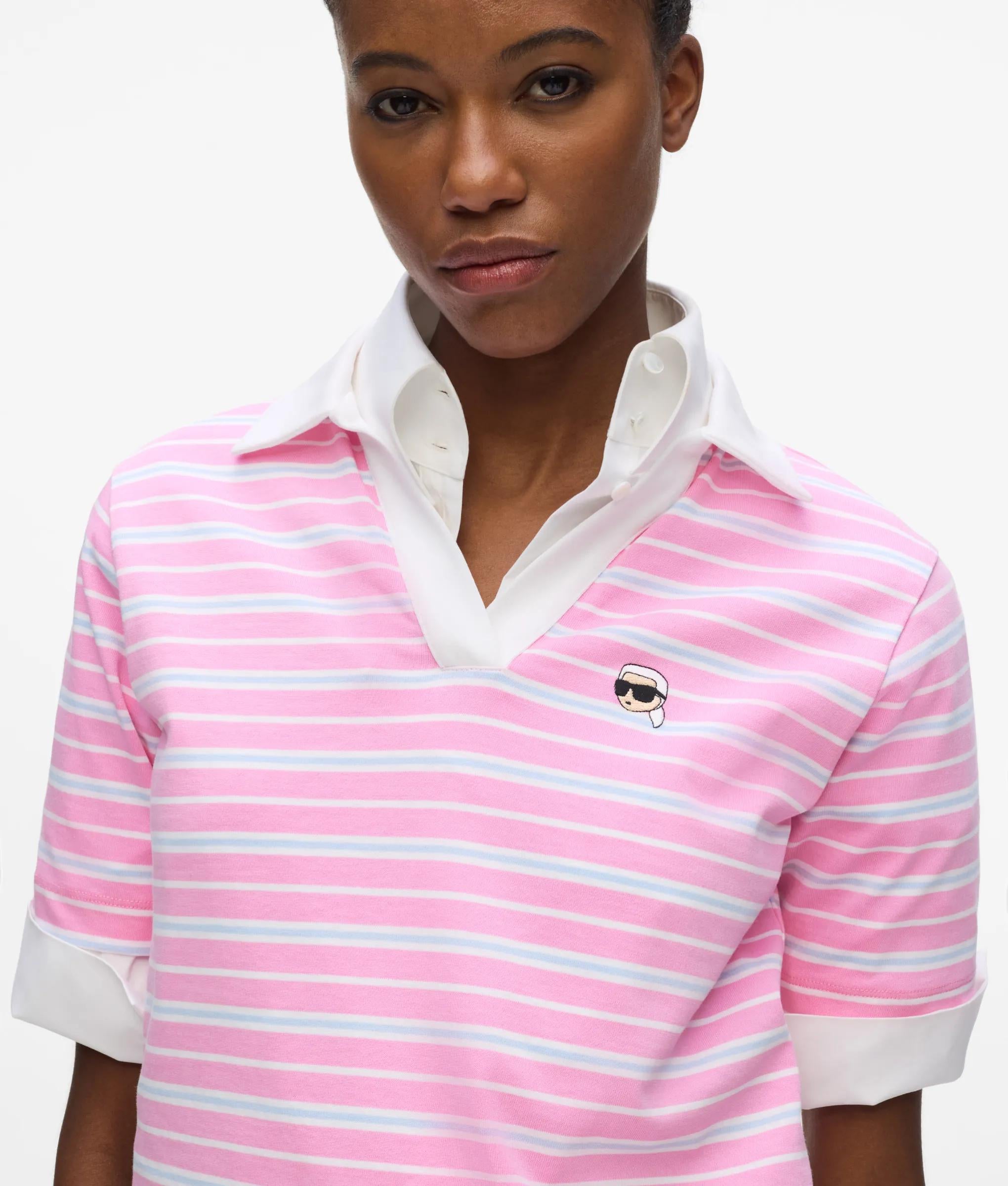 Karl Lagerfeld - Ikon Stripe Polo Shirt, Woman