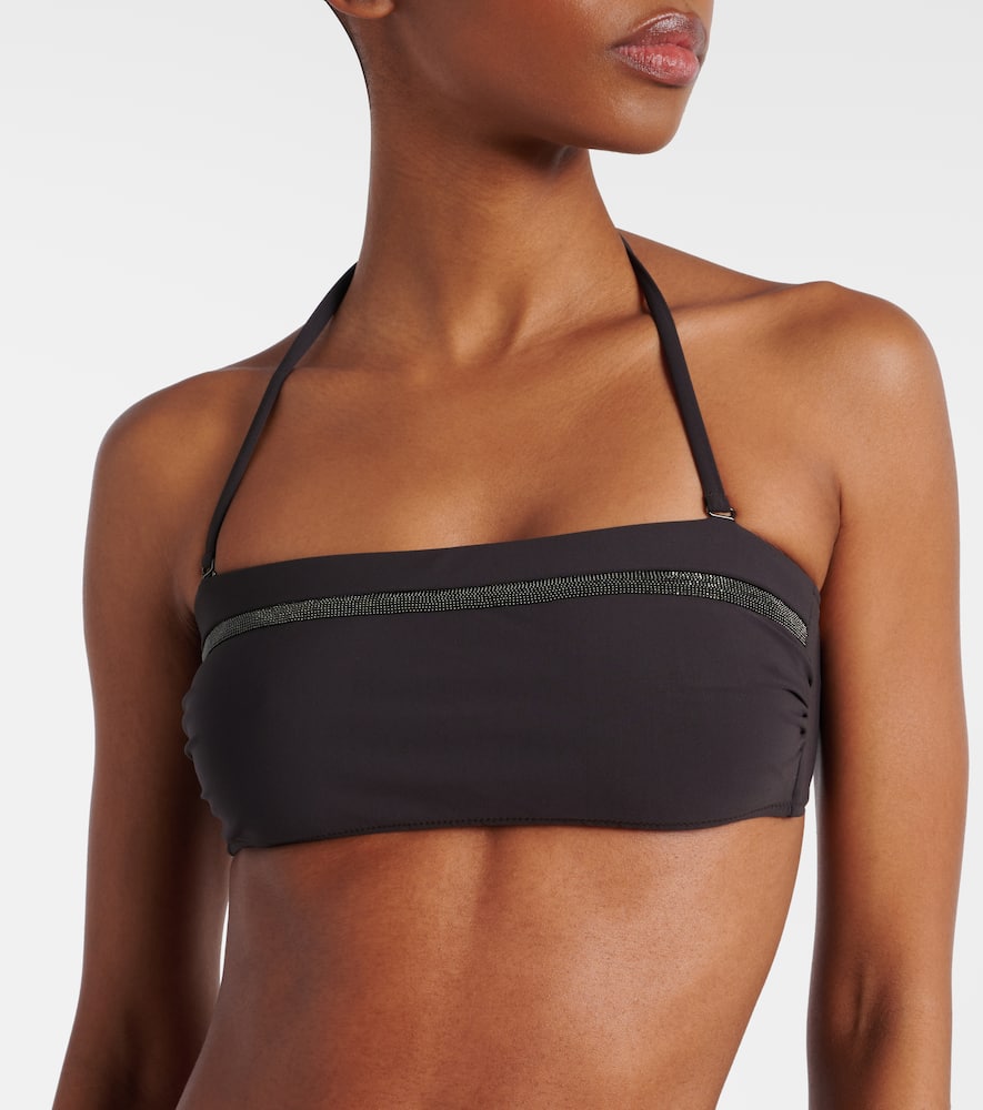 Brunello Cucinelli Monili bandeau bikini top