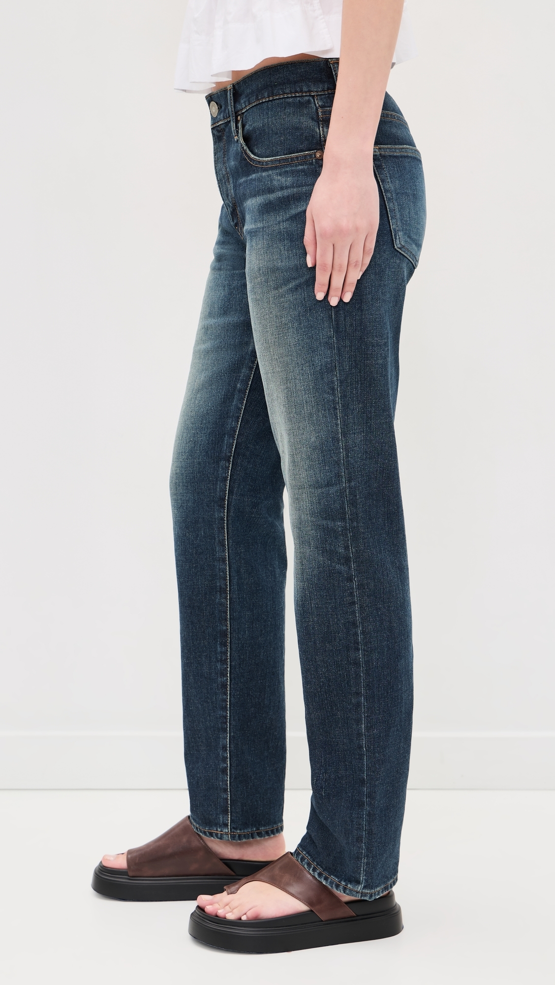 Slim Straight Jeans Dark Blue
