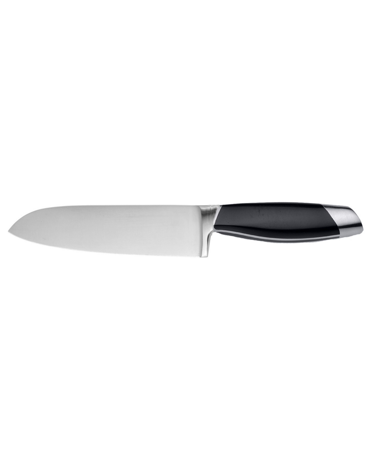 "Stainless Steel 7"" Santoku Knife - Black"