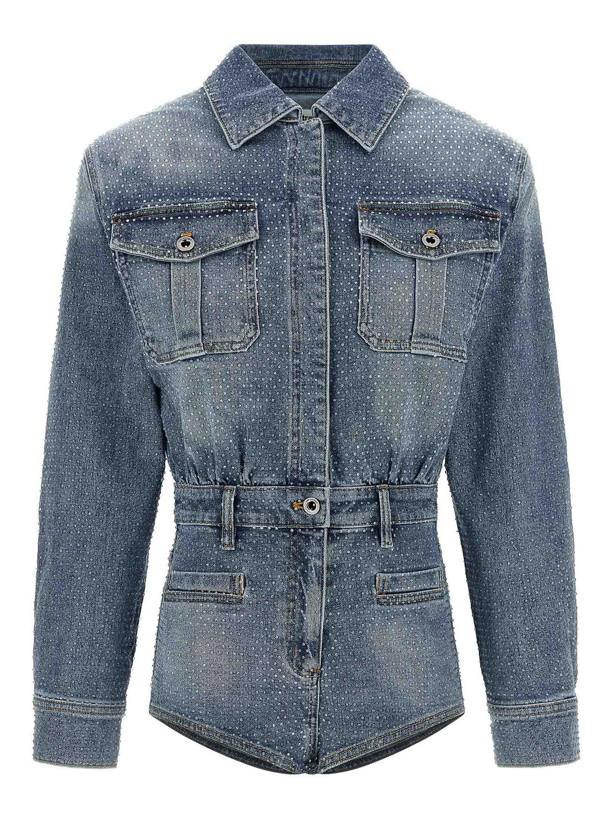 Rhinestone Denim Jumpsuit