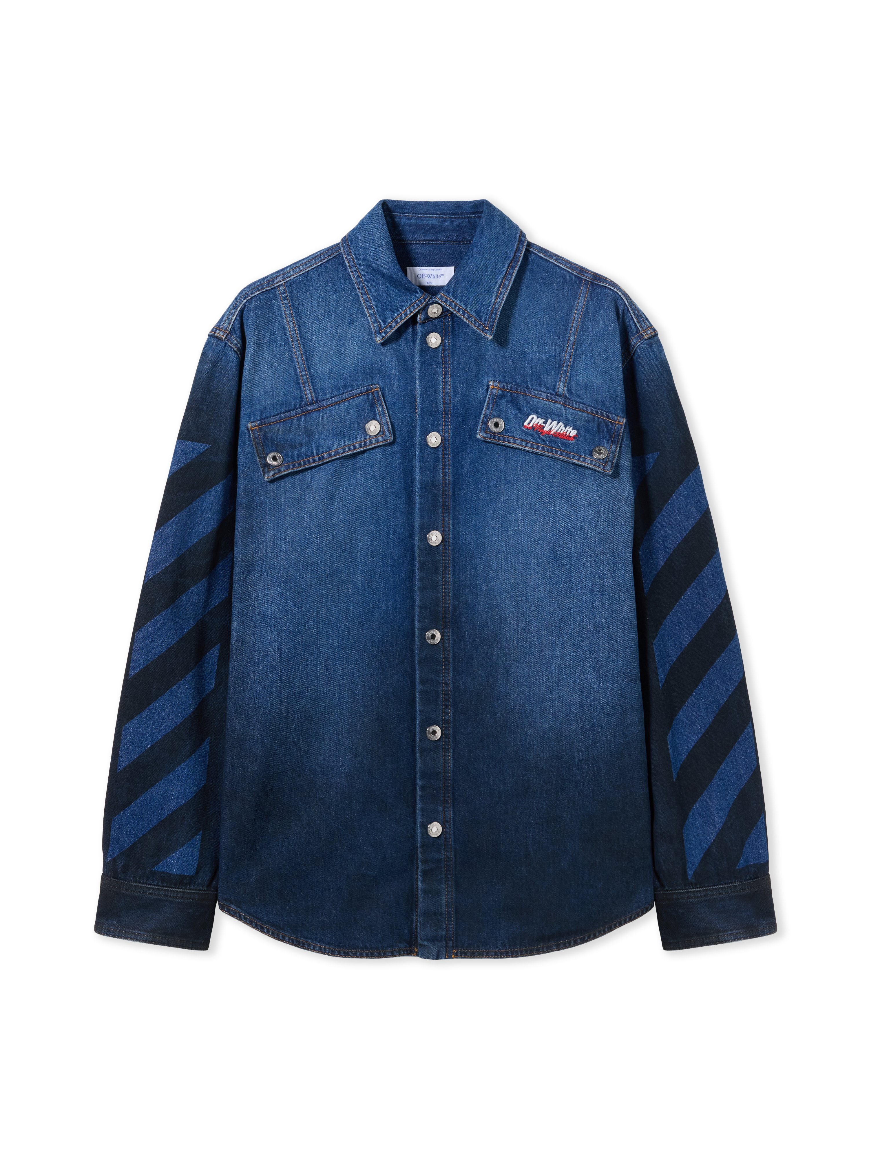 Spray Diag Den Milit Shirt - Male Jeans Medium Blue