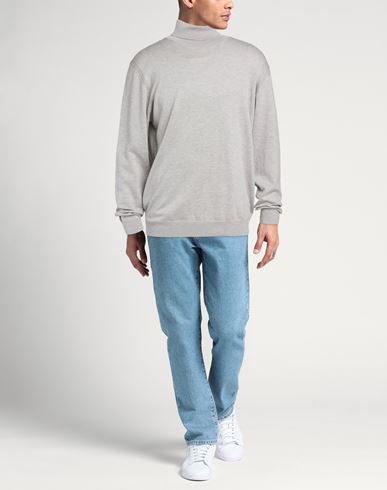 Man Turtleneck Light grey Size M Viscose, Nylon