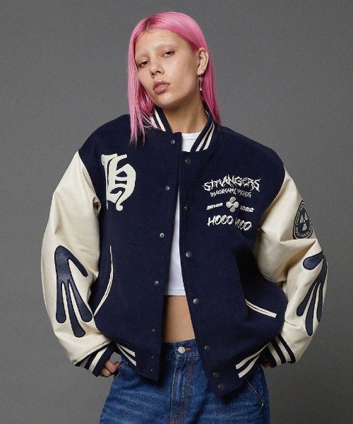 Alien varsity jacket navy