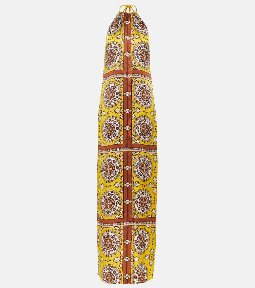Rigel printed silk maxi dress