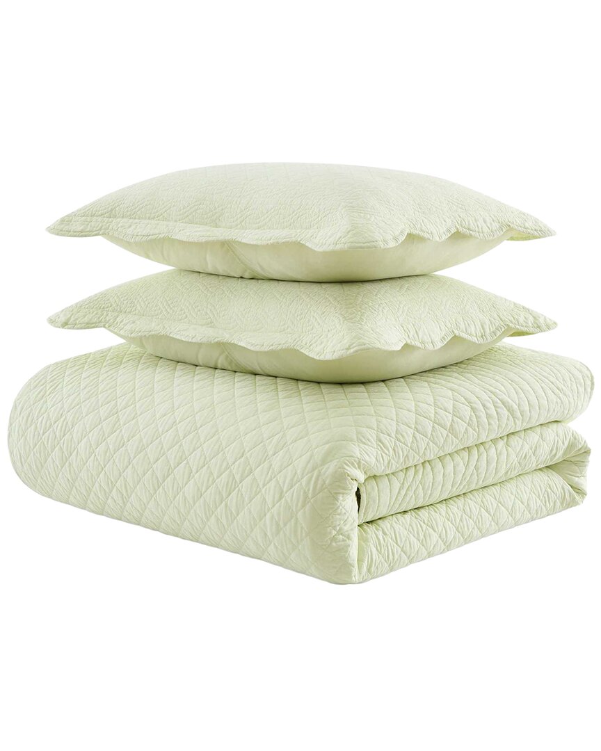 Vintage Scallop Cotton Quilt Set