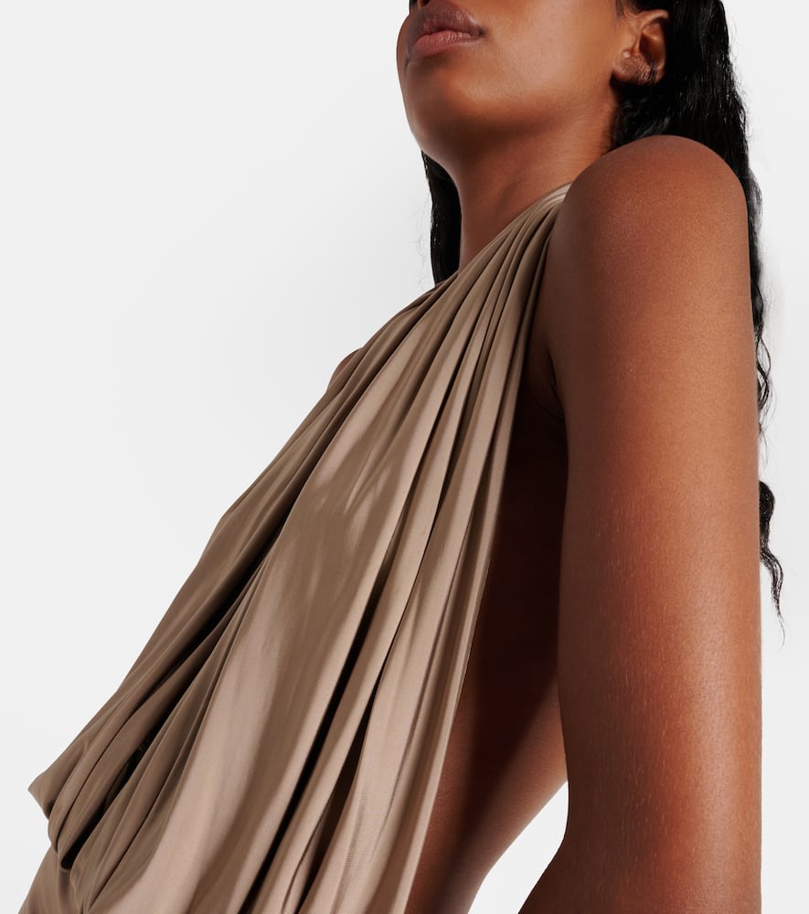 Open-back jersey midi dress