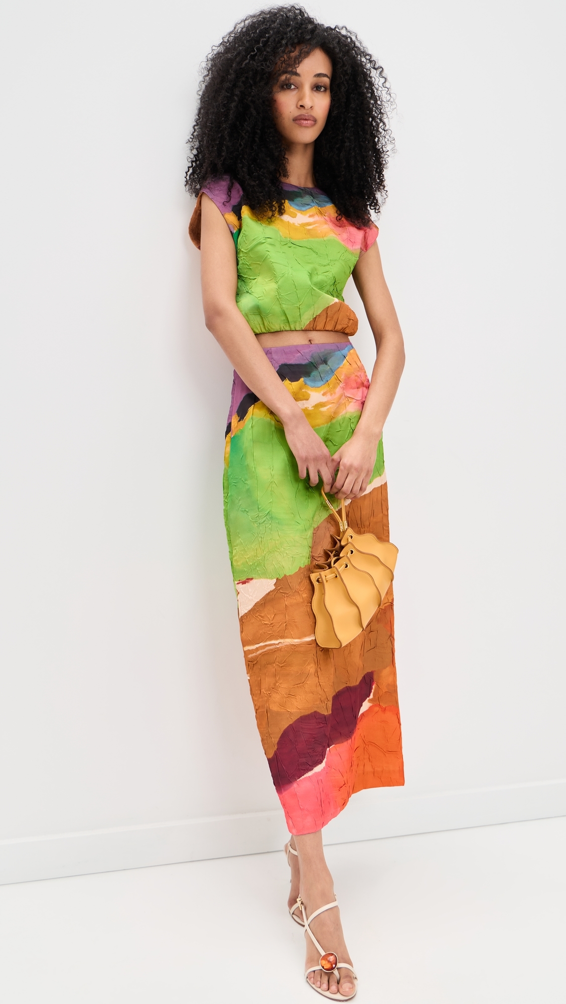 Gisella Satin Crop Top Nature Abhors A Vacuum