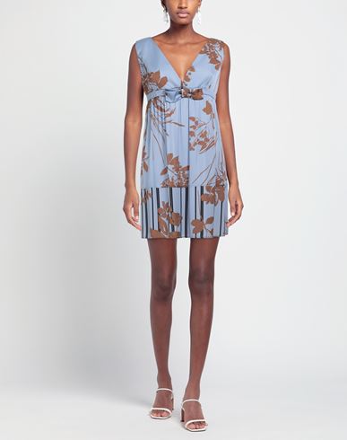 Woman Mini dress Sky blue Size 4 Viscose