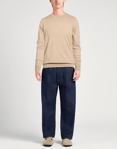 Man Sweater Beige Size L Cotton