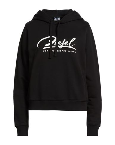 Woman Sweatshirt Black Size XS Cotton, Elastane