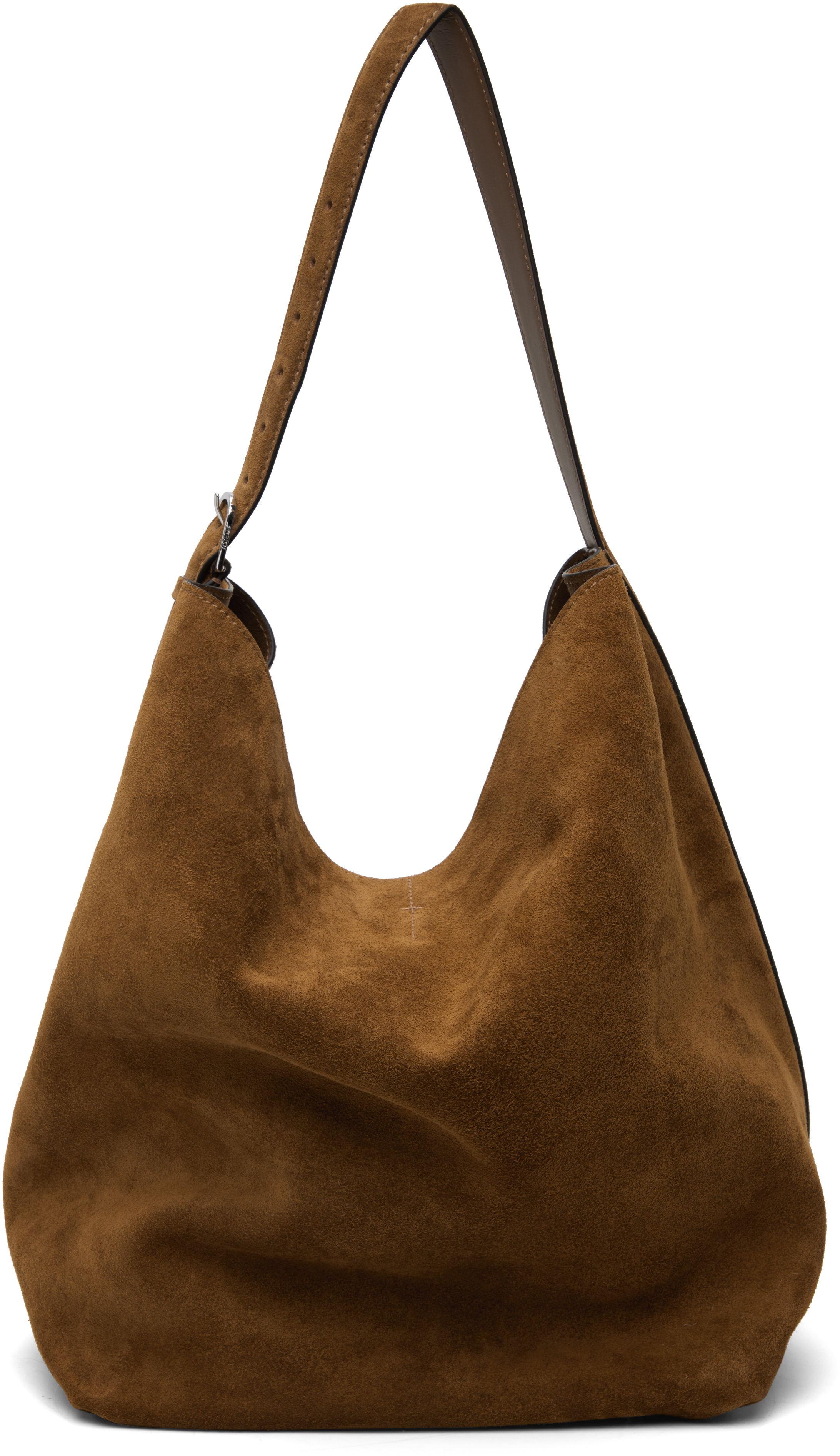 Tan Belted Suede Tote