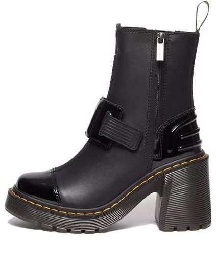 (WMNS) Dr.Martens Gaya Alternative Leather Heeled Chelsea Boots 'Black'