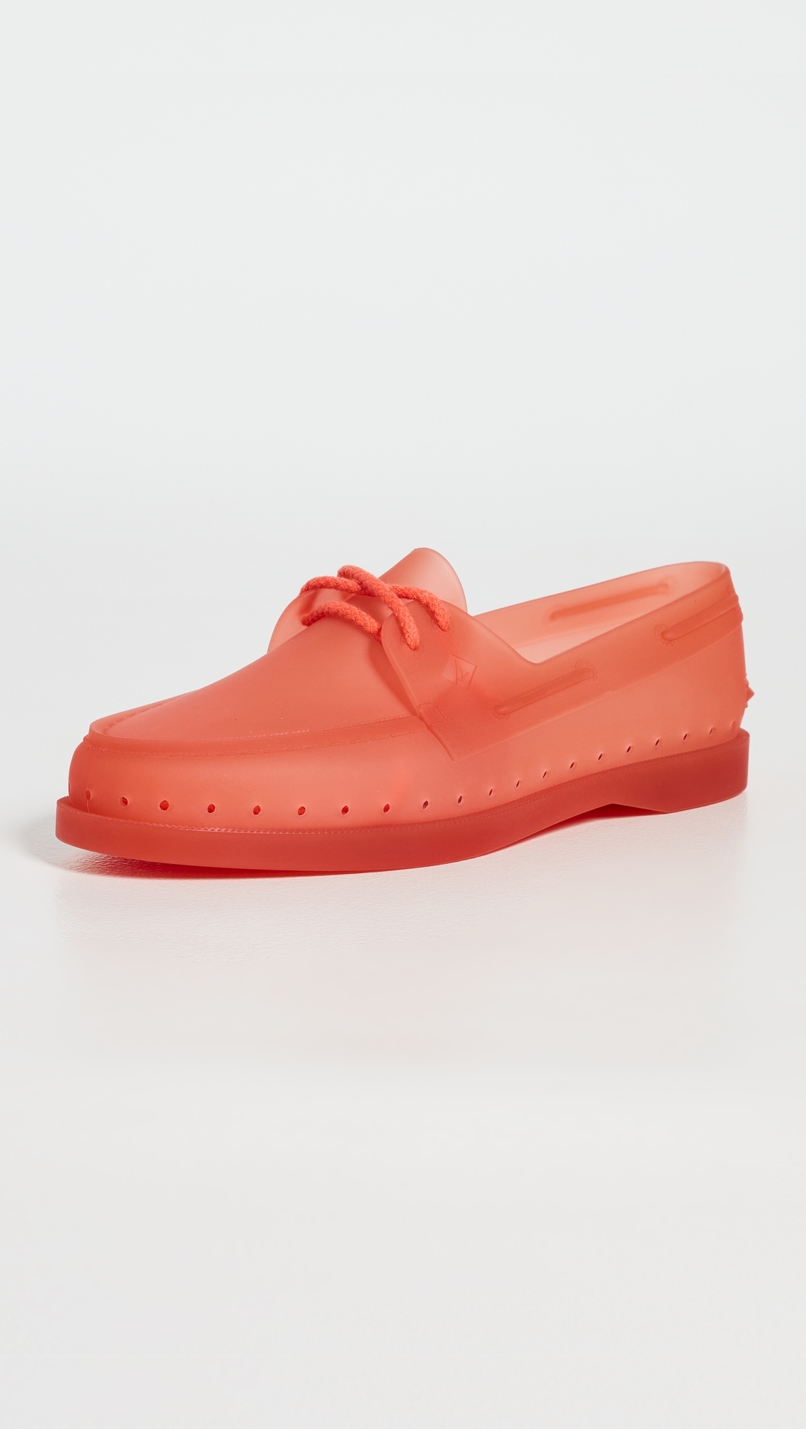 X Monse Authentic Original Jelly Boat Shoes Bright Orange