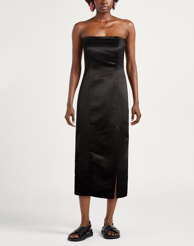 Woman Midi dress Black Size 8 Polyester