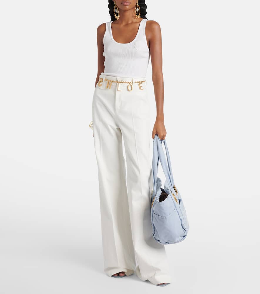 Chloé Logo cotton jersey tank top