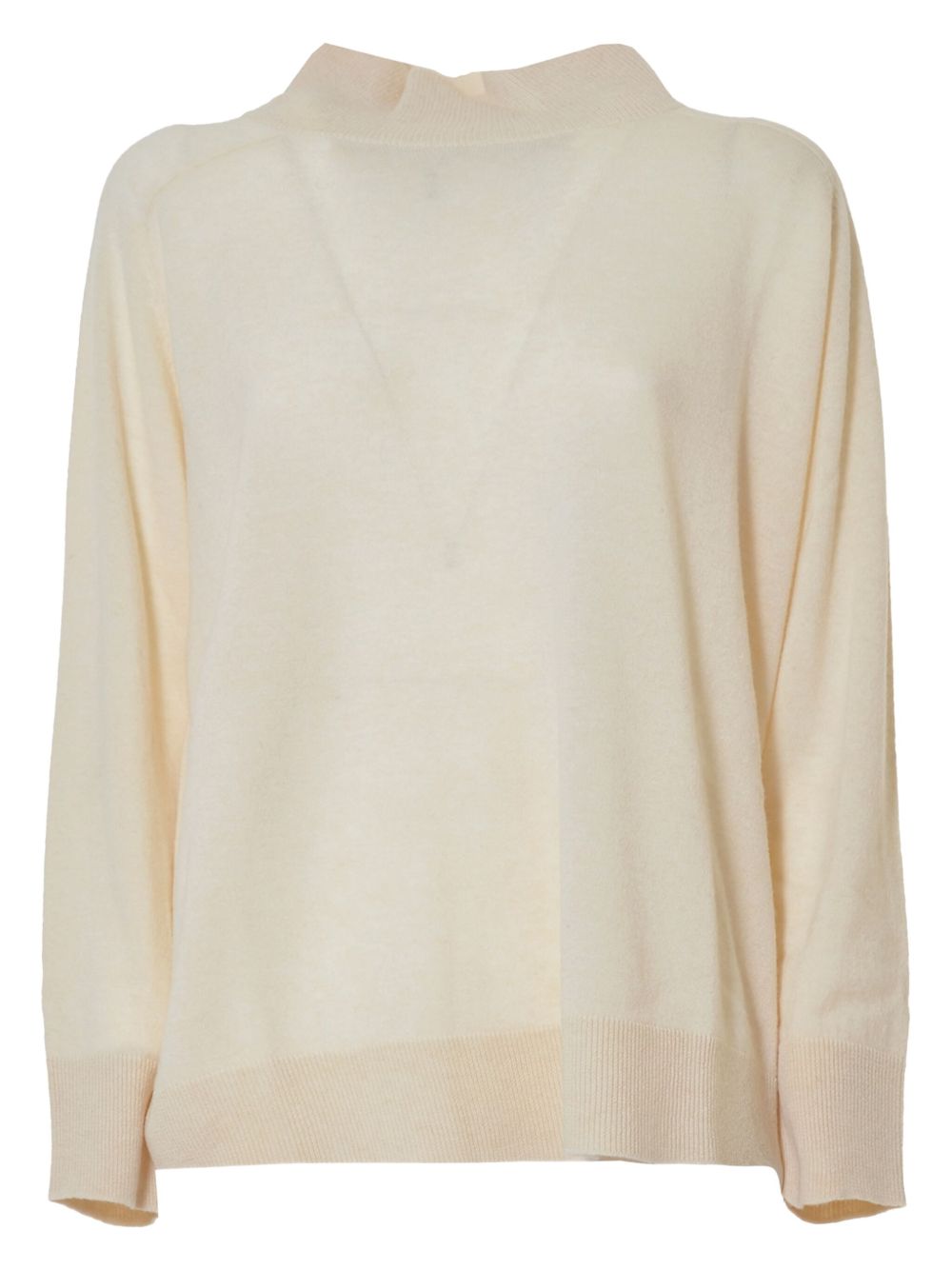 High-neck slouchy jumper - Neutrals