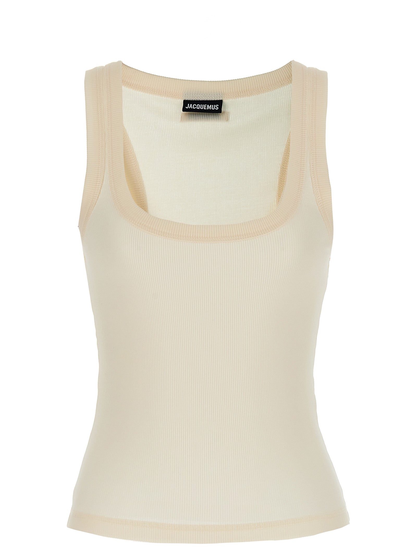 -Le Debardeur Gros Grain Top Bianco-Donna