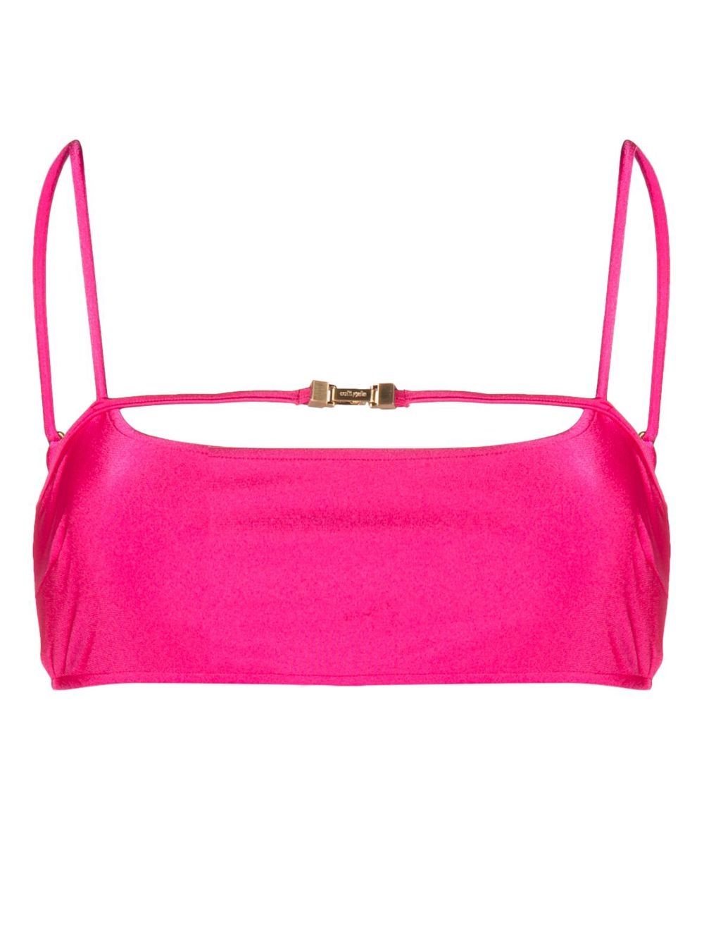 Chest strap-detail bikini top - Pink