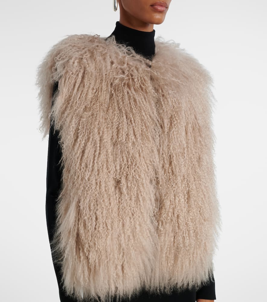 Shearling gilet