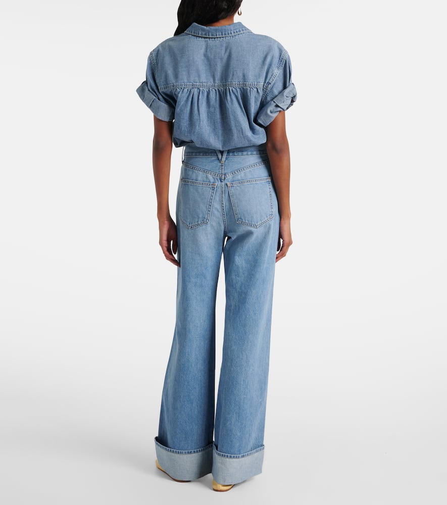 Veronica Beard Taylor high-rise wide-leg jeans