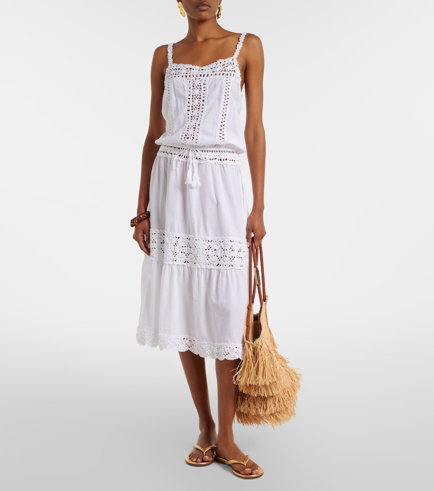 Manor crochet cotton midi dress