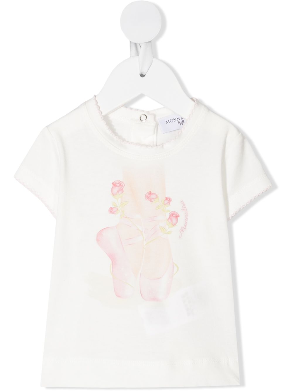 Teddy bear print T-shirt - White
