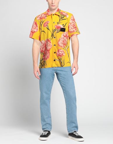 Dolce & gabbana Man Shirt Yellow Size 15 ¾ Cotton, Elastane